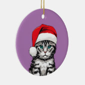Kitten Christmas Keramik Ornament (Rechts)