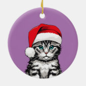 Kitten Christmas Keramik Ornament (Hinten)