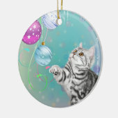 Kitten Christmas Keramik Ornament (Links)