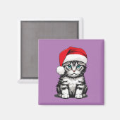 Kitten Christmas Magnet (Vorderseite/Rückseite)