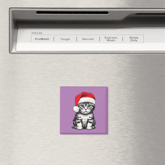 Kitten Christmas Magnet (In Situ (Geschirrspüler))