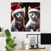 Kitten Christmas Poster (Heimbüro)
