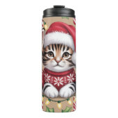 Kitten Christmas Treat Lineup Thermosbecher (Vorderseite)