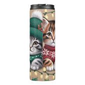 Kitten Christmas Treat Lineup Thermosbecher (Rückseite)