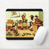 Kitten Classroom Chaos Louis Wain Mousepad (Mit Mouse)