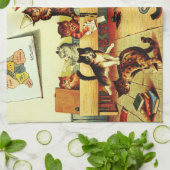 Kitten Classroom Chaos Louis Wain Teetuch Geschirrtuch (Gefaltet)