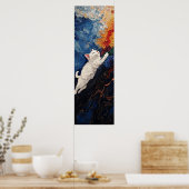Kitten Climbing Colorful Dreamscape Poster (Küche)