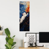 Kitten Climbing Colorful Dreamscape Poster (Heimbüro)