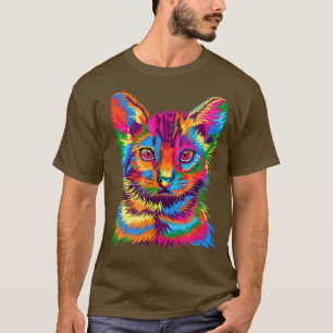 Kitten Colorful Art for Cat Lovers, Best Cat Dad  T-Shirt