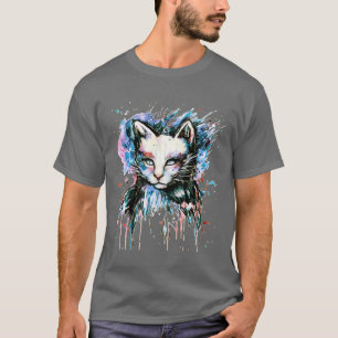Kitten Colorful Art Geschenke für Katzen Liebhaber T-Shirt