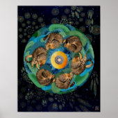 Kitten Cosmos (Felis catus nebula) Poster (Vorne)