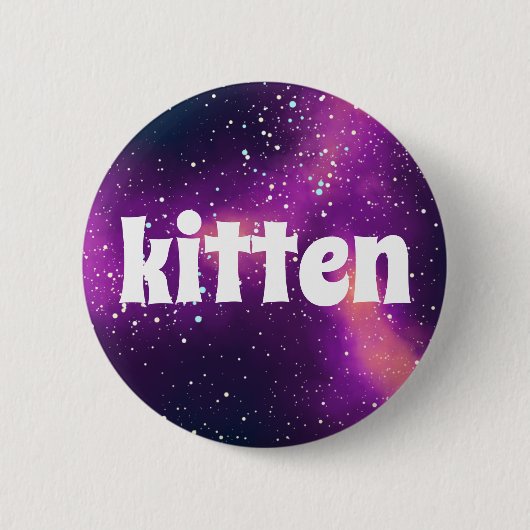 Kitten Customizable Galaxy Identity Button (Vorderseite)