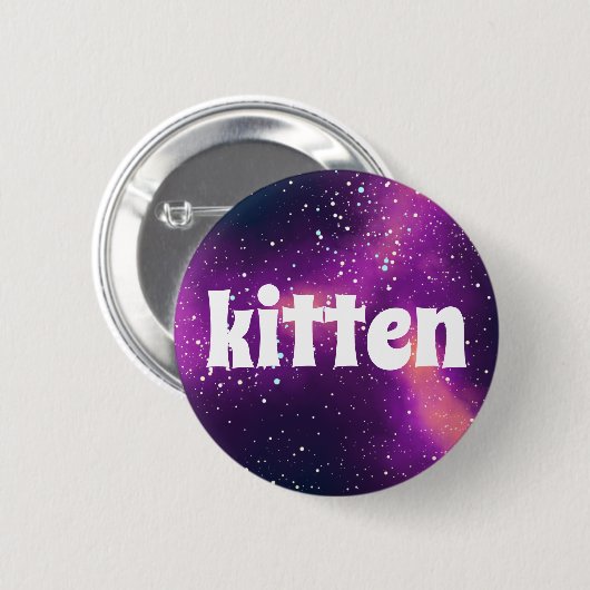 Kitten Customizable Galaxy Identity Button (Vorne & Hinten)