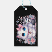 Kitten Cuteness Overload: funkelnde Mit Augen Katz Geschenkanhänger (Rückseite)