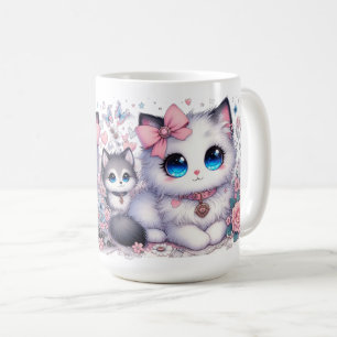 Kitten Cuteness Overload: funkelnde Mit Augen Katz Kaffeetasse