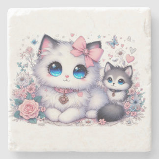 Kitten Cuteness Overload: funkelnde Mit Augen Katz Steinuntersetzer