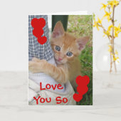 Kitten Dax Liebe Card Karte (Gelbe Blume)