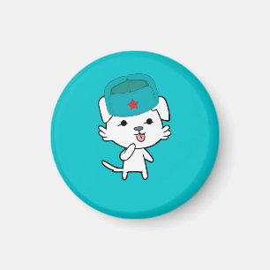 Kitten Dog mit Hat Magnet