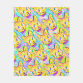 Kitten Doodle Fleecedecke (Vorderseite)