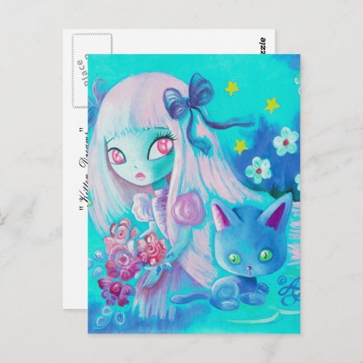 Kitten Dreams Postkarte (Vorne/Hinten)