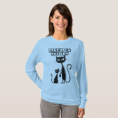 Kitten Duo: Black Kitten und ihre kleine Freundin T-Shirt (Vorne ganz)