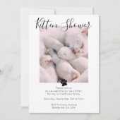 Kitten Dusche Niedliche Personalisierte Katze Adop Einladung (Vorderseite)