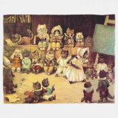 Kitten einer Schule für Katzen, Louis Wain Fleecedecke (Vorderseite (Horizontal))