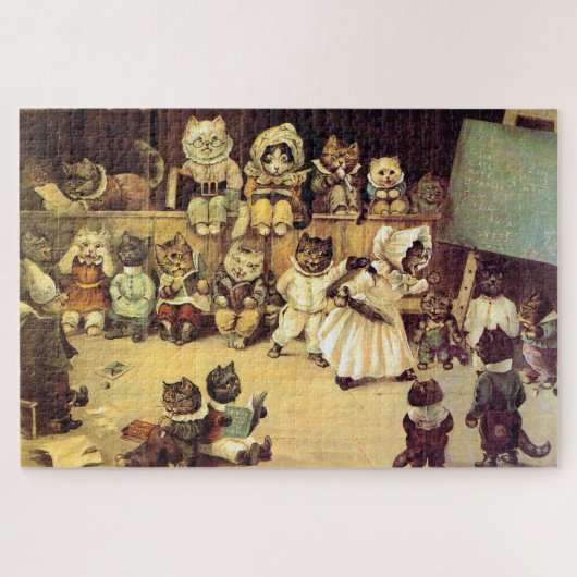 Kitten einer Schule für Katzen, Louis Wain Puzzle (Horizontal)