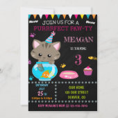 Kitten Einladung zum Geburtstag (Vorderseite)
