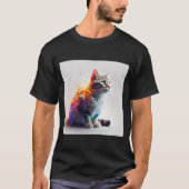 Kitten Energy Burst: Ein farbenfrohe Feline Duo T-Shirt (Vorderseite)
