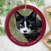 Kitten Erste Weihnachten Personalisierte Hauskatze Keramik Ornament