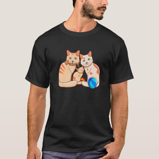 Kitten Family Cat Animal Cat Whisperer T-Shirt (Vorderseite)