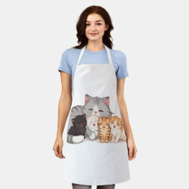 Kitten Family Cuddle Portrait Schürze