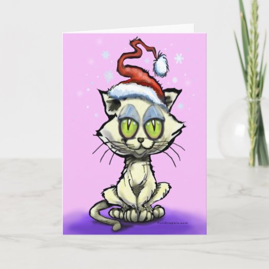 Kitten Feiertagskarte (Vorderseite)