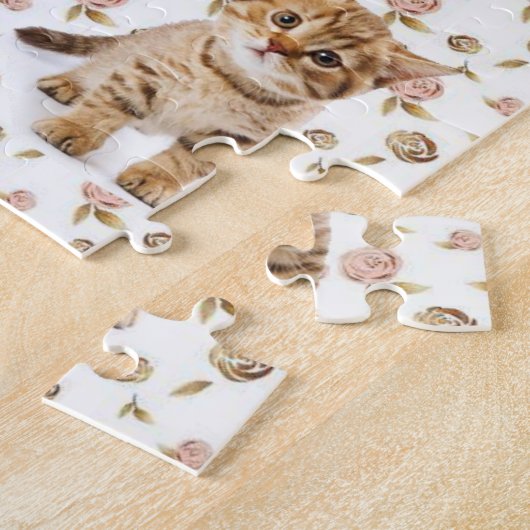 Kitten Floral Jigsaw Puzzle (Seite)