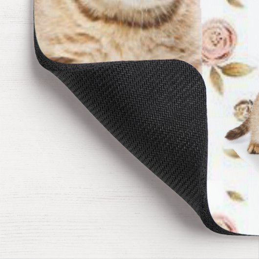 Kitten floral Maus Pad! Mousepad (Ecke)