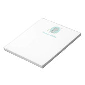 Kitten Floral Personalisiert Notepad Notizblock (Rotiert)