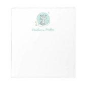 Kitten Floral Personalisiert Notepad Notizblock (Vorderseite)