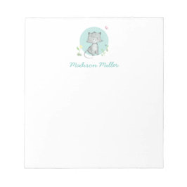 Kitten Floral Personalisiert Notepad Notizblock
