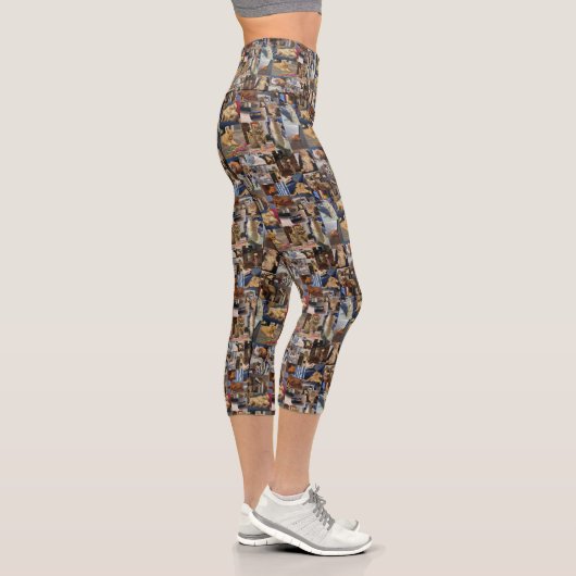Kitten Foto Collage, Capri Leggings (Rechts)