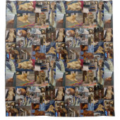 Kitten Foto Collage, Duschvorhang (Vorderseite)
