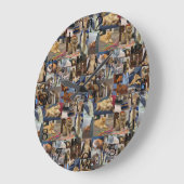 Kitten Foto Collage Große Wanduhr (Winkel)