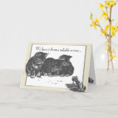 Kitten Frog Birthday Karte (Gelbe Blume)