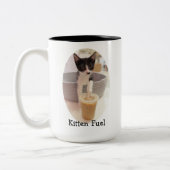 Kitten Fuel Zweifarbige Tasse (Links)