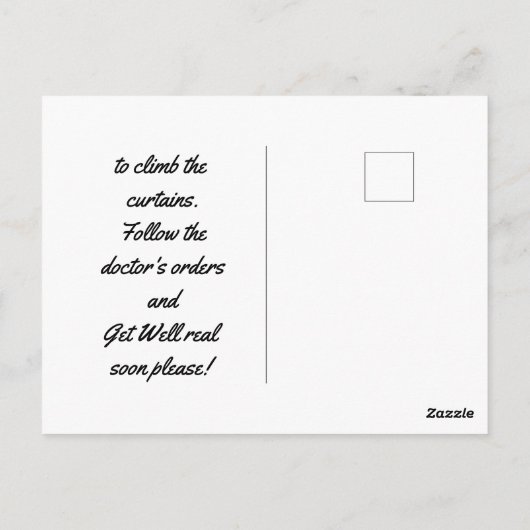 Kitten Get Well Postcard Postkarte (Rückseite)