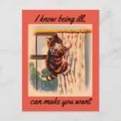 Kitten Get Well Postcard Postkarte (Vorderseite)