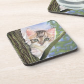 Kitten Getränkeuntersetzer (Linke Seite)