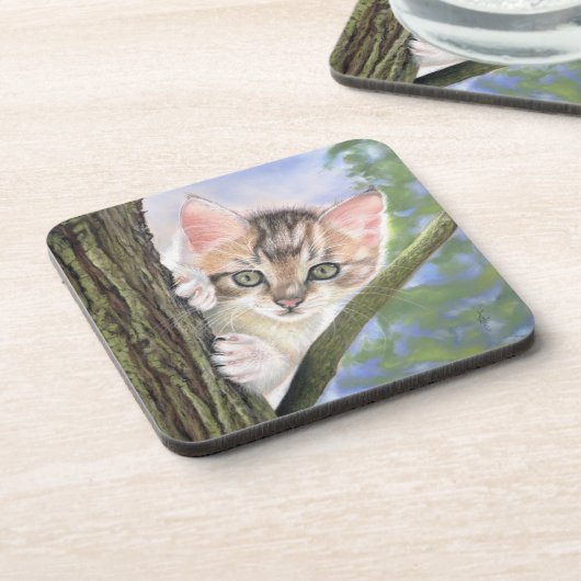 Kitten Getränkeuntersetzer (Linke Seite)