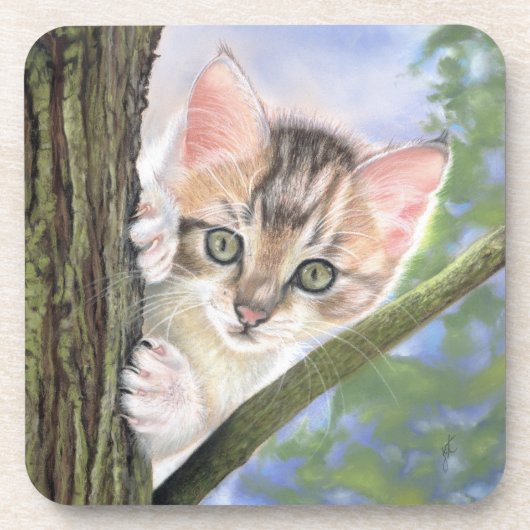 Kitten Getränkeuntersetzer (Vorderseite)