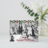 Kitten gibt eine Erwägung Feiertagspostkarte (Stehend Vorderseite)